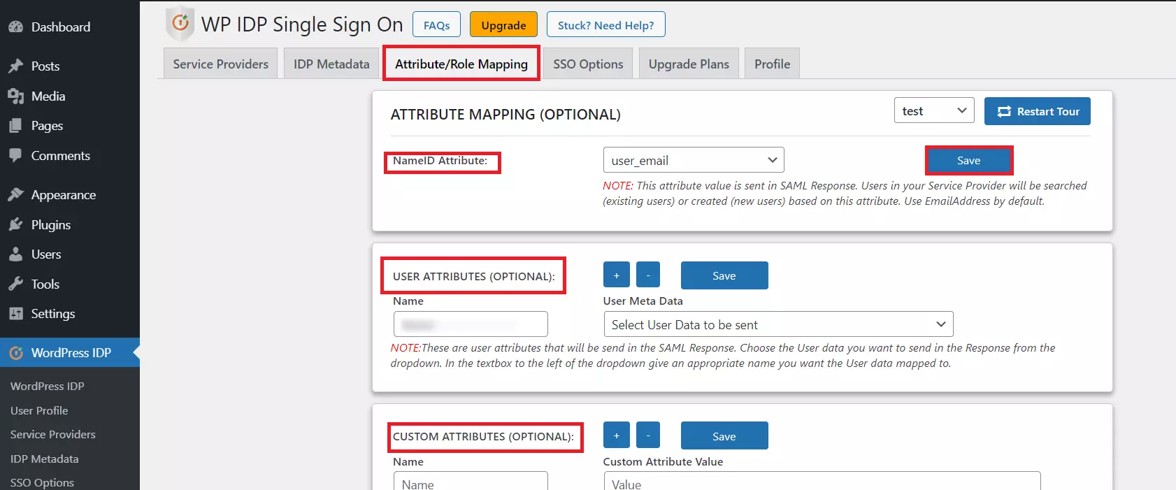 - Attribute Mapping - WP IDP Plugin