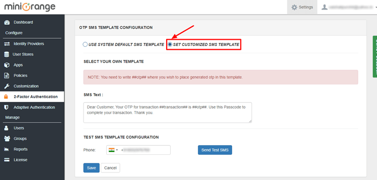 set-sustom-sms-template